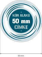 50 mm címke