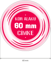 60 mm címke
